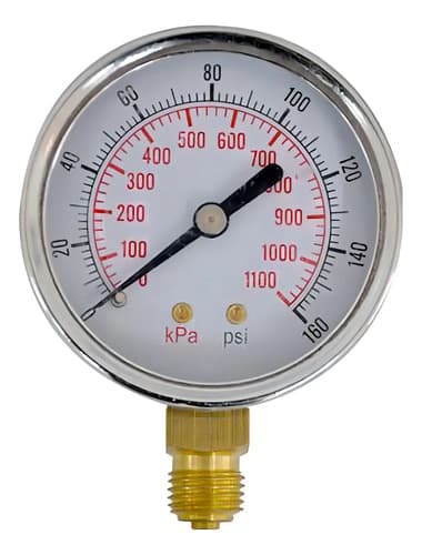 Manómetro Tubo Bourdon Tushop Para Argón Presión Máxima 160 Psi