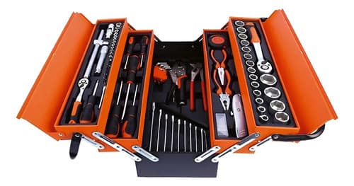 Caja Metálica De Herramienta Para Vehículos 85 Piezas Equus Naranja