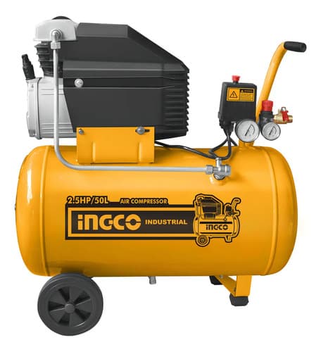 Ff Compresor De Aire 50 Lts; 2,5hp; 8bar Ingco Ac25508 96db Amarillo