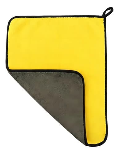 Paño Toalla Microfibra Gruesa Lavado Secado Auto 60x30cm Csp Color Gris / Amarillo
