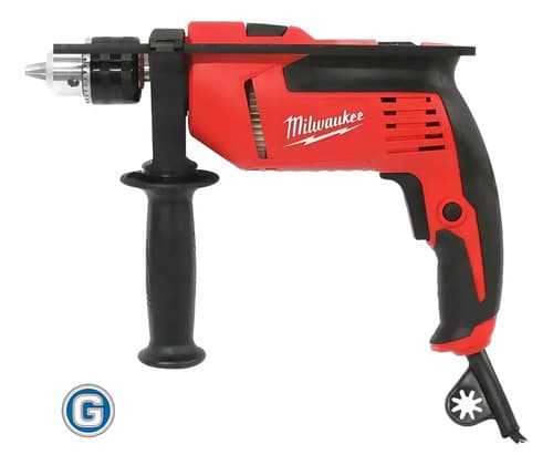 Taladro Percutor 13 Mm Atornillador Milwaukee 680w Sim Bosch Frecuencia 50 Hz Color Rojo Y Negro Rojo/negro
