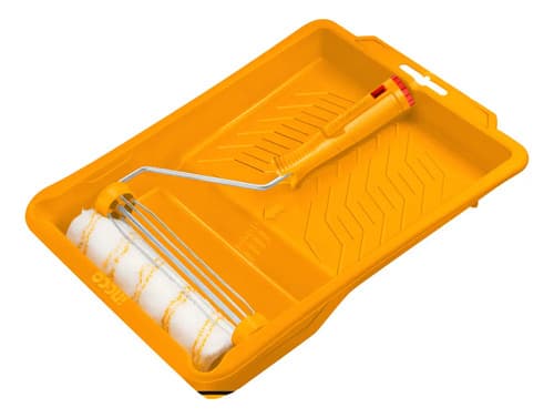 Set Rodillo Interior Microfibra Con Bandeja 3 En 1 Ingco