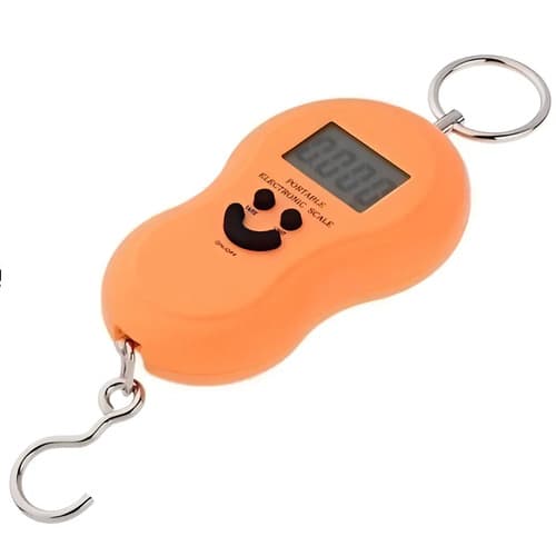 Balanza Digital Portátil De Mano Hasta 50 Kg. Valija Pesca Color Amarillo