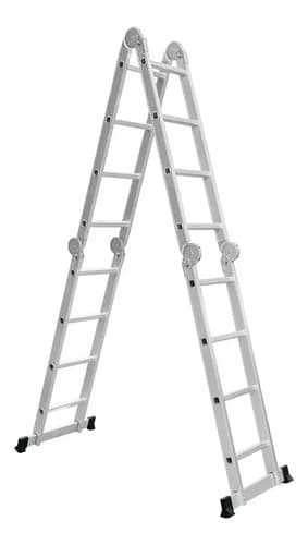 Escalera Multiposición 16 Peldaños 200 Kg Truper 101906 Plateado