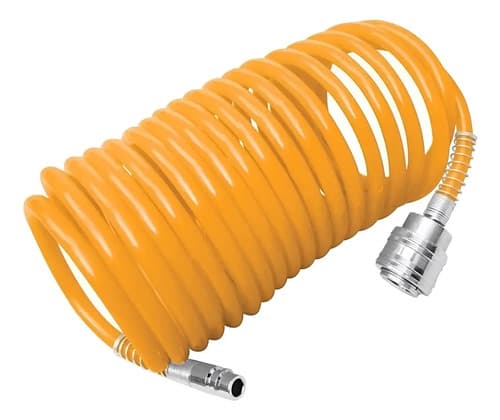 Manguera Espiral Para Compresor De Aire 15mts 12bar Ingco Amarillo