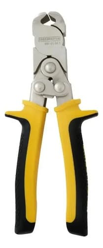Alicate De Corte Frontal Crossmaster Doble Articulación 153 Mm Amarillo